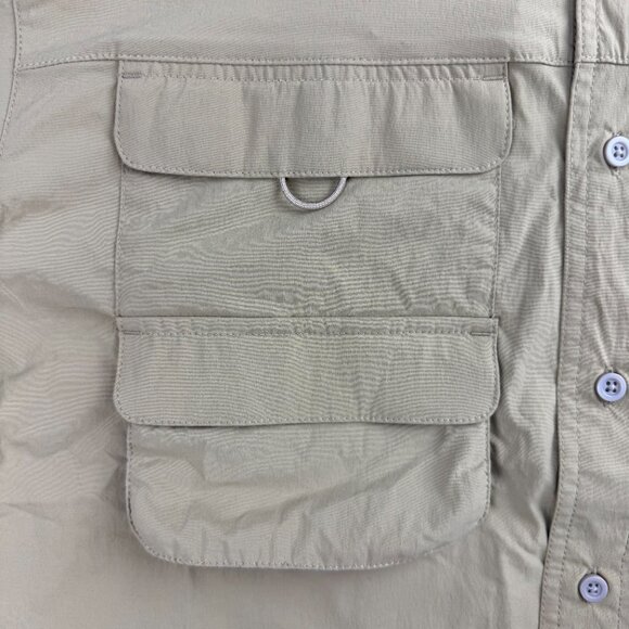 Nike ACG Shirt Men Small S Beige Brown Orb Weaver Dri FIT ADV Collar Button Up 1 - Picture 7 of 12